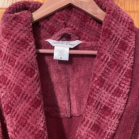 Pink Floral chenille Women's Robe - Picture 5 of 6